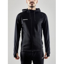 Craft Training Jacket Evolve Hood - durable mid-layer hooded jacket made of stretch material - black Men